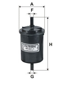 RENAULT Symbol 1.4 - 55 kW - 75 hp PP 831/1 Yakıt Filtresi